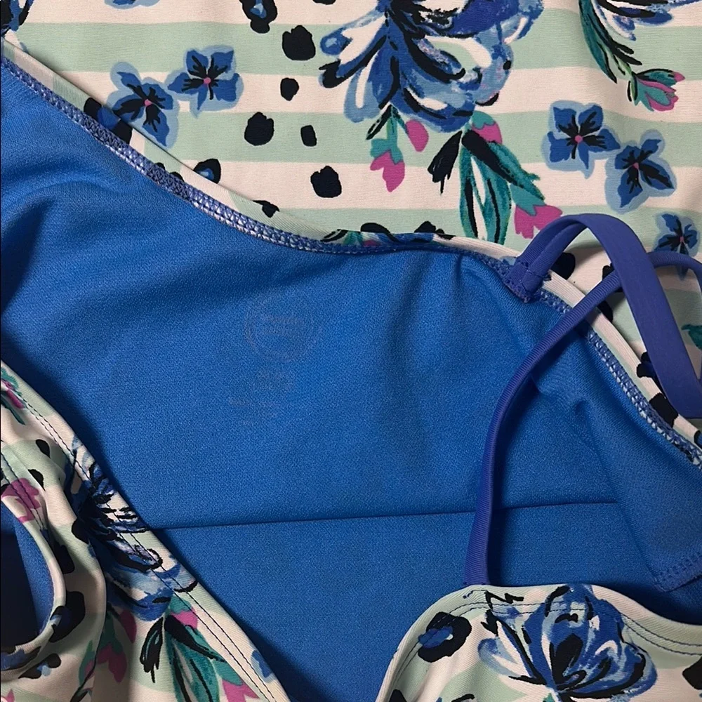 Floral Blue Kids Swimwear
